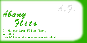 abony flits business card